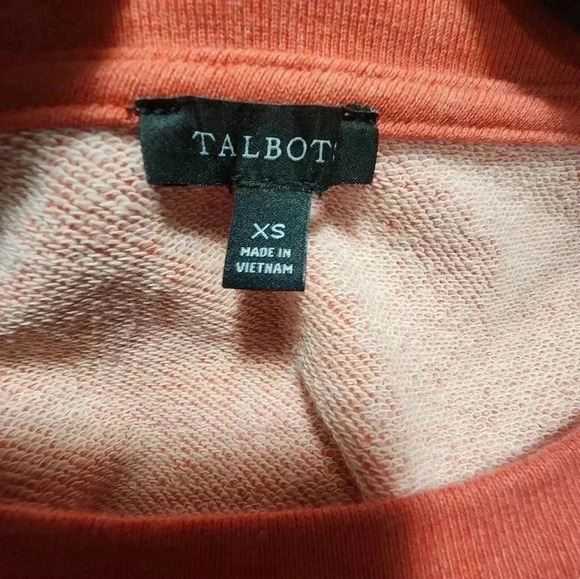 Talbots Coral Color Sweatshirt with Front Pocket Size XS - Picture 3 of 3